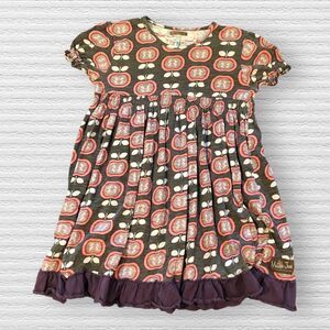 Matilda Jane Orchard Lap Dress Size 12 Apple School Purple